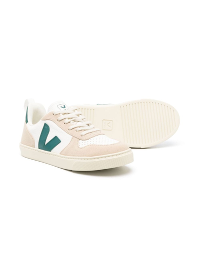 Veja Unisex Small V 10 Lace Up Sneakers - Big Kid In Neutrals