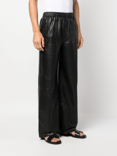 Shop Ludovic De Saint Sernin High-waist Wide-leg Trousers In Black