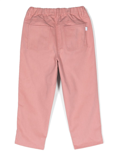 Shop Il Gufo Straight-leg Cotton Trousers In Pink