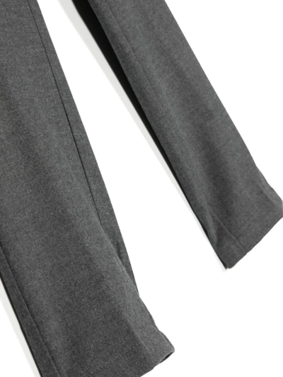 Shop Il Gufo Straight-leg Cotton Trousers In Grey