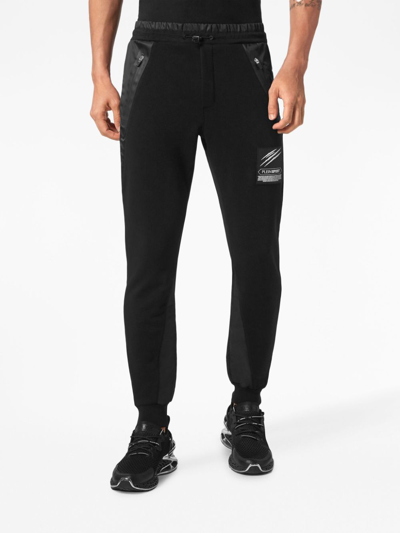 Shop Plein Sport Logo-patch Track Pants In Black