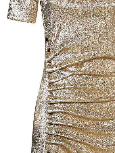 Shop Paco Rabanne Mini Dress In Gold