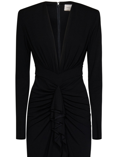 Shop Alexandre Vauthier Long Dress In Black