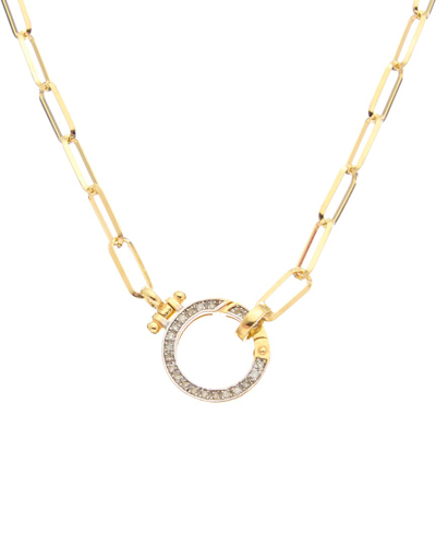 Shop Meshmerise 18k Over Silver 0.20 Ct. Tw. Diamond Necklace