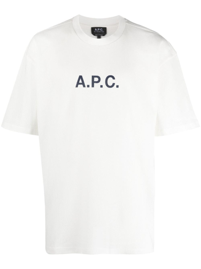 Shop Apc Moran Logo-print T-shirt In White