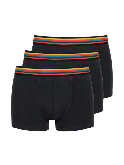 Shop Paul Smith Pack Of Three Boxers In Black