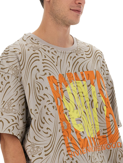 Shop Vivienne Westwood Born To Rewild T-shirt In Grigio