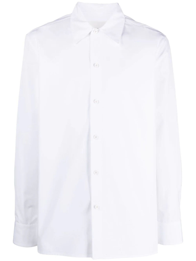 Shop Jil Sander White Organic Cotton Shirt In Bianco