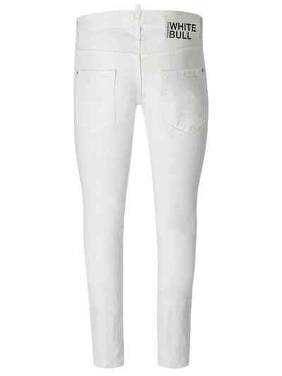 Shop Dsquared2 White Stretch-cotton Denim Jeans In Bianco