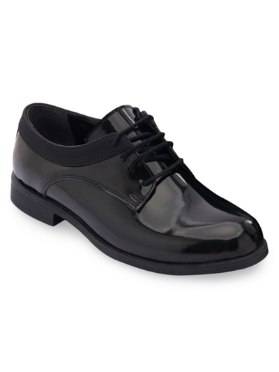 Shop Moustache Little Boy's & Boy's Patent Oxford Shoes In Black