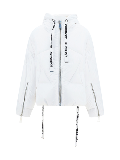 Shop Khrisjoy Iconic Shiny Down Jacket In White