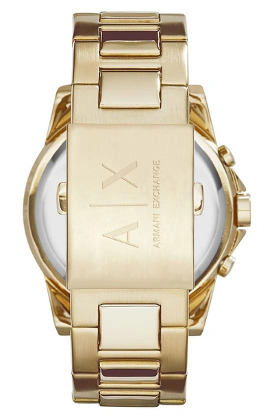 Shop Ax Armani Exchange Chronograph Bracelet Watch, 45mm In Gold