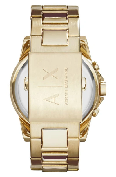 Armani Exchange Ax  Chronograph Bracelet Watch, 45mm In Gold