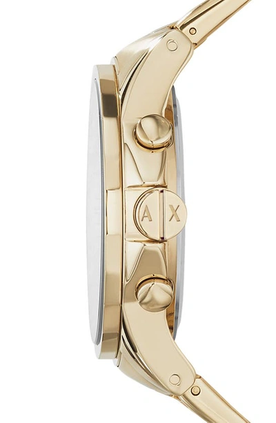 Shop Ax Armani Exchange Chronograph Bracelet Watch, 45mm In Gold