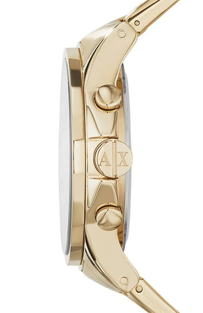 Shop Ax Armani Exchange Chronograph Bracelet Watch, 45mm In Gold