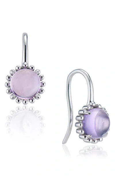 Shop House Of Frosted Eloise Sterling Silver Amethyst Floral Drop Earrings