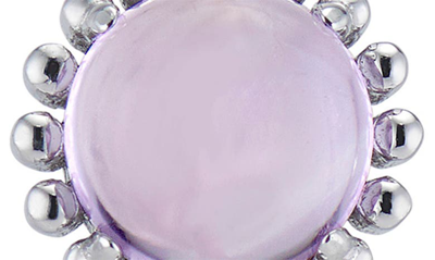 House Of Frosted Eloise Sterling Silver Amethyst Floral Drop Earrings In Silver
