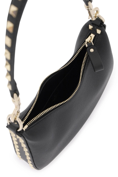 Shop Valentino 'rockstud' Small Hobo Bag In Black