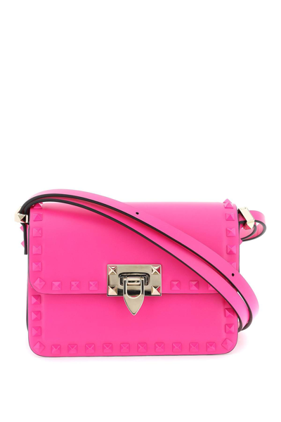 Shop Valentino 'rockstud23' Small Shoulder Bag In Fuchsia