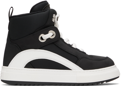 Shop Dsquared2 Black & White Boogie Sneakers In M063 Black+white