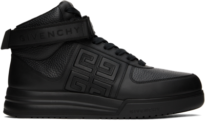 Shop Givenchy Black G4 High Sneakers In 001-black
