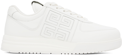 Shop Givenchy White G4 Low Sneakers In 100-white