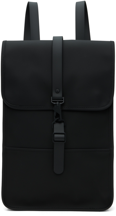 Rains Mini Rectangular Backpack Adjustable Straps In Black
