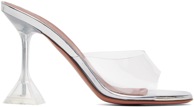 Shop Amina Muaddi Transparent Lupita Glass Slippers