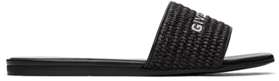 Shop Givenchy Black 4g Sandals In 004 Black/white
