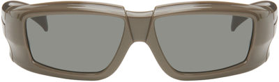 Shop Rick Owens Gray Rick Sunglasses In 3409 Dust Grey/black