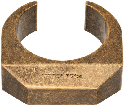 Shop Rick Owens Bronze Performa Cuff Bracelet In 82 Dark Bronze