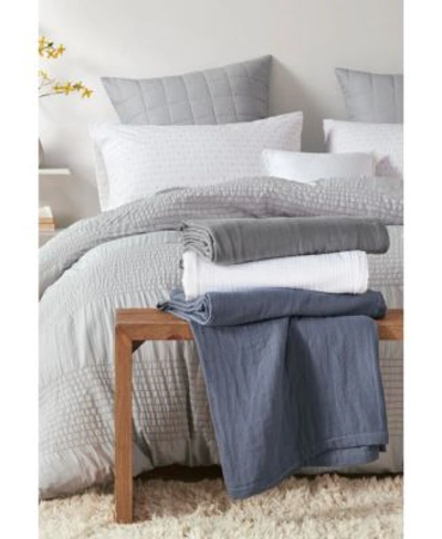Shop Clean Spaces Gauze Blankets In Charcoal