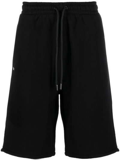 Shop Off-white Organic-cotton Track Shorts In Black