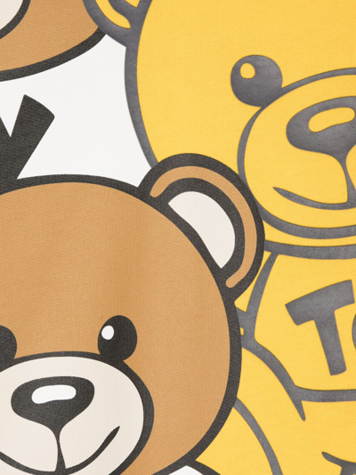 Shop Moschino Teddy Bear-print Sweatshirt In Yellow