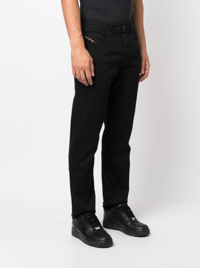 Shop Diesel 2023 D-finitive Tapered-leg Jeans In Black