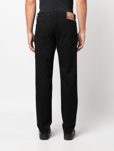 Shop Diesel 2023 D-finitive Tapered-leg Jeans In Black