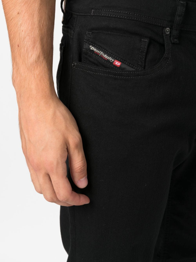 Shop Diesel 2023 D-finitive Tapered-leg Jeans In Black