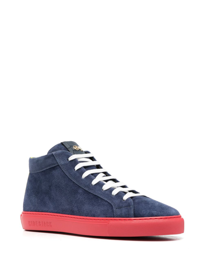 Hide & Jack Oil High-top-sneakers In Blue