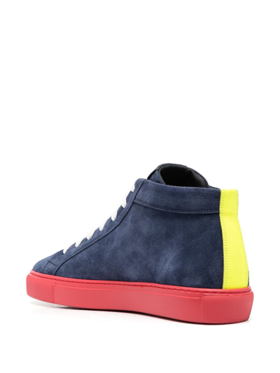 Hide & Jack Oil High-top-sneakers In Blue