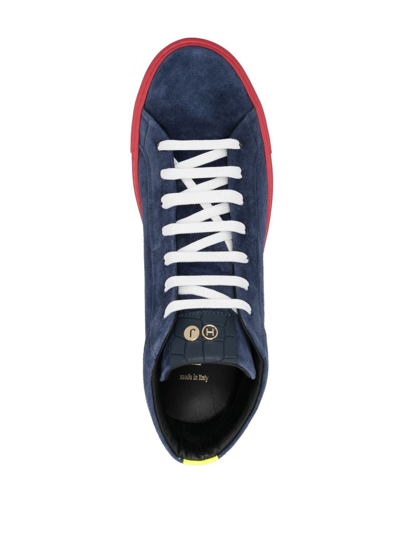 Hide & Jack Oil High-top-sneakers In Blue
