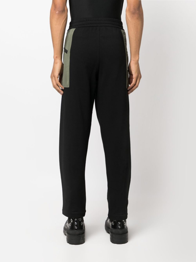 Alexander Mcqueen Contrast-pocket Cotton Track Pants In Schwarz