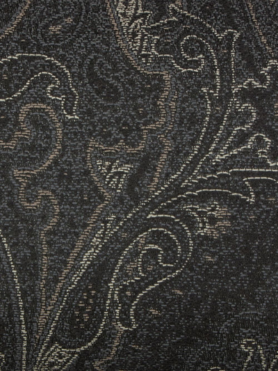 Etro Beauty Case In Cotton Blend With Paisley Jacquard In Schwarz