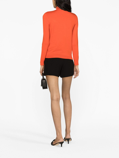 Liu •jo Stricktop Mit Stehkragen In Orange