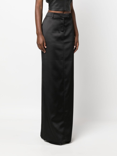 Shop Giuseppe Di Morabito Mid-rise Satin-finish Maxi Skirt In Schwarz