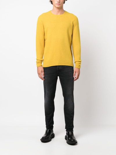 Shop Drumohr Fine-knit Wool Jumper In Yellow