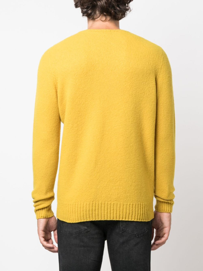 Shop Drumohr Fine-knit Wool Jumper In Yellow