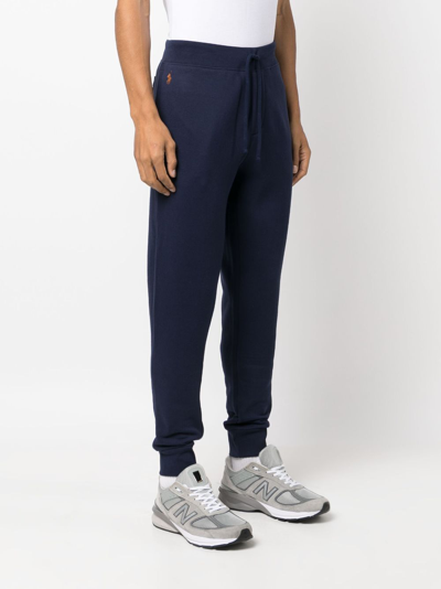 Shop Polo Ralph Lauren Logo-embroidered Track Pants In Blau