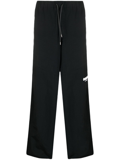 Oamc Logo-patch Track Pants In Schwarz