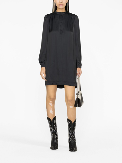 Zadig & Voltaire Ritchin Minikleid Mit Satin-finish In Black