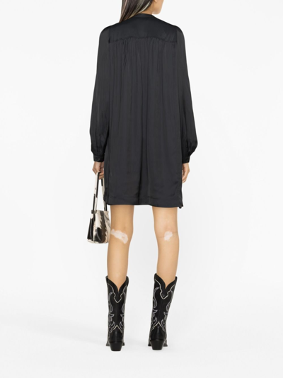 Zadig & Voltaire Ritchin Minikleid Mit Satin-finish In Black